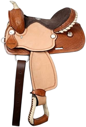 Youth Barrel Saddle - 12" with Silver Accents