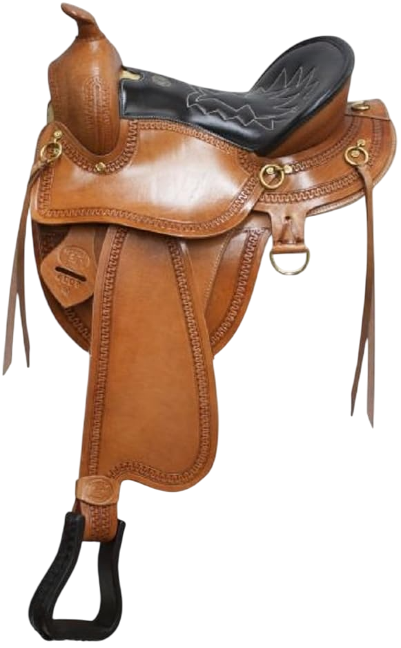 17" Gaited Saddle - Tooled Leather for Trail and Show