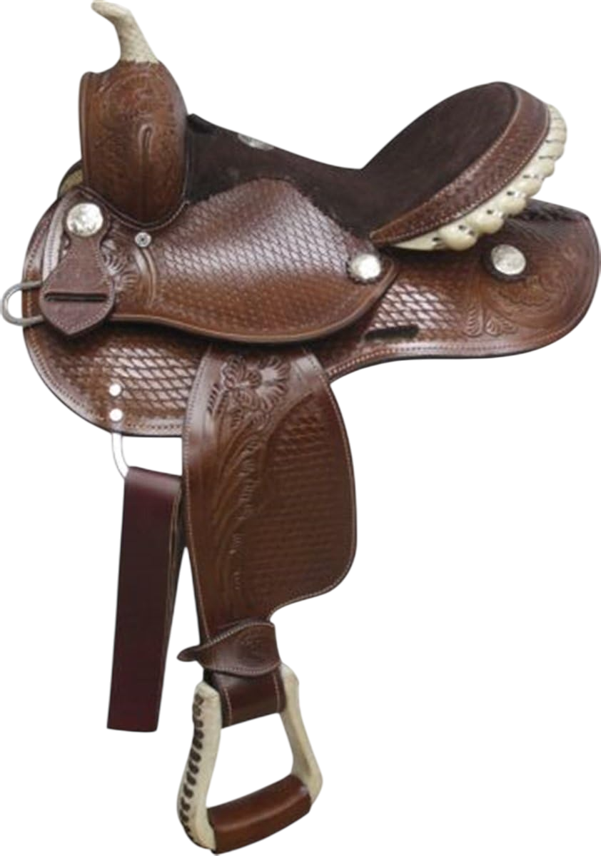 Double T Tooled Pony Saddle - 10" & 12" Sizes